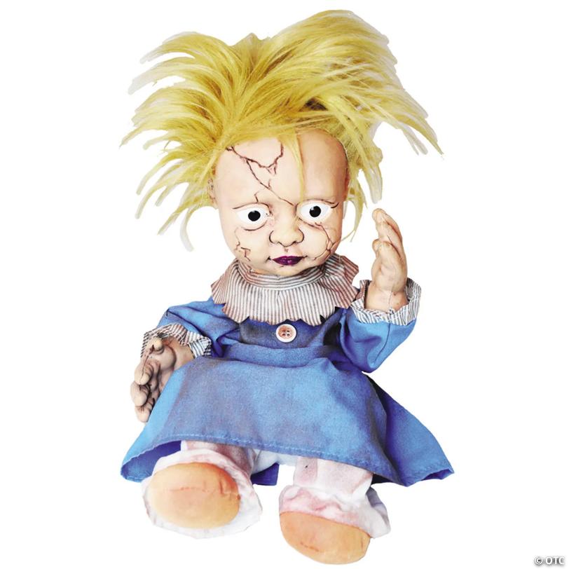11" Creepy Kicking Girl Doll Animated Prop Halloween Decoration