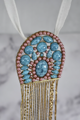 Slider Buckle Turquoise Blue Pink Dangling