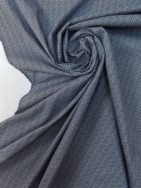 Polyamide Elastane Crepe Printed Blue White