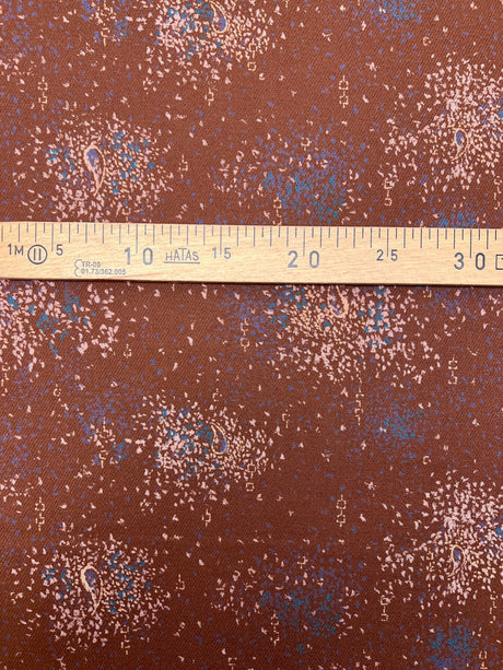 Printed Brown Beige Wool Tweed