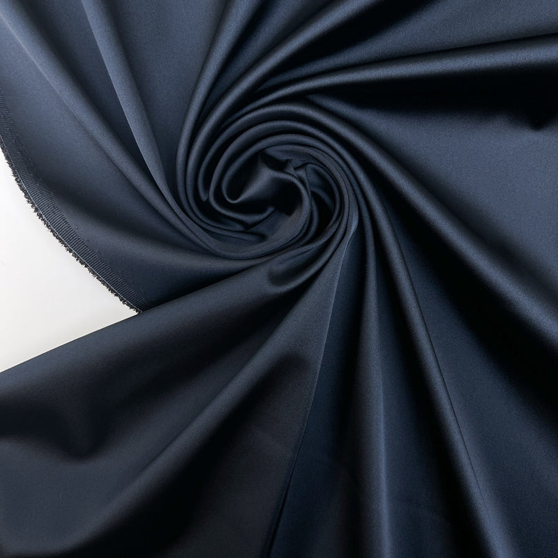 Blue Satin Stretch Satin Fabric