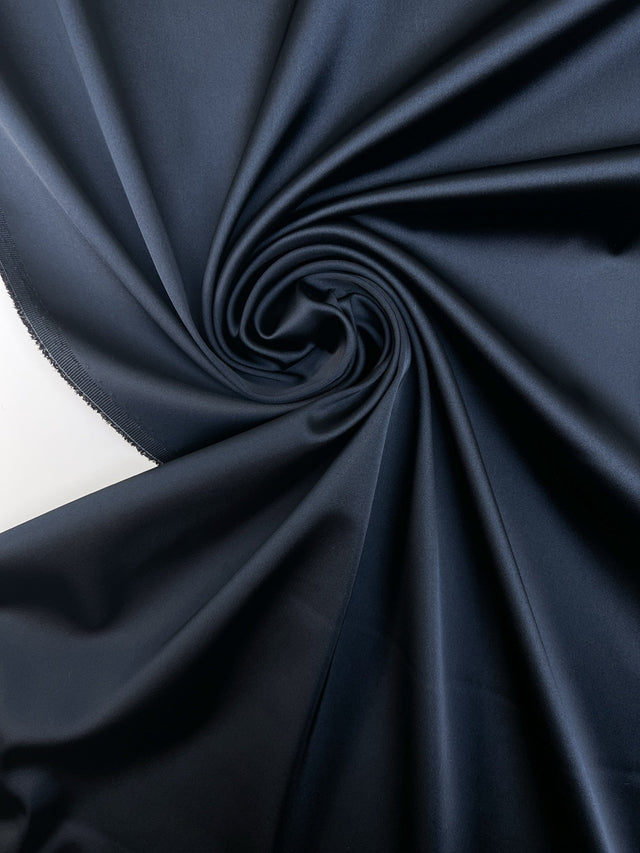 Blue Satin Stretch Satin Fabric