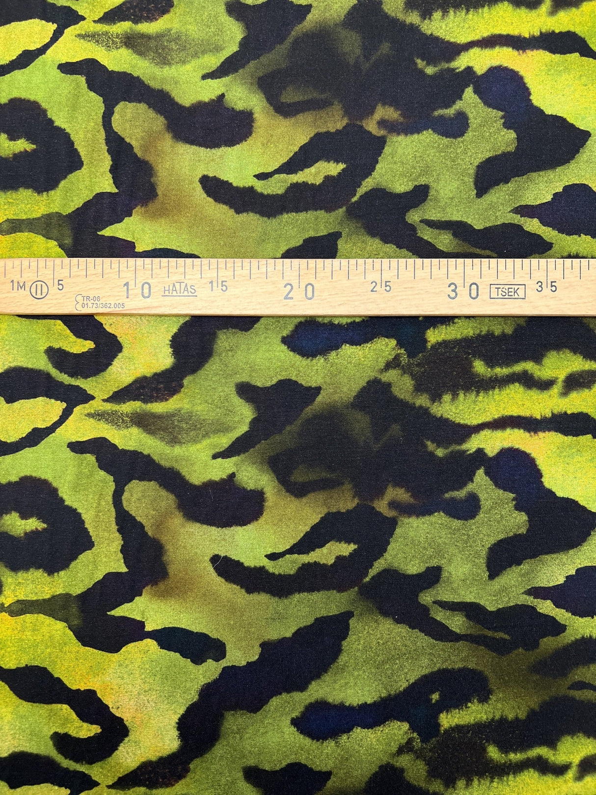 Cotton Knit Printed Green Black