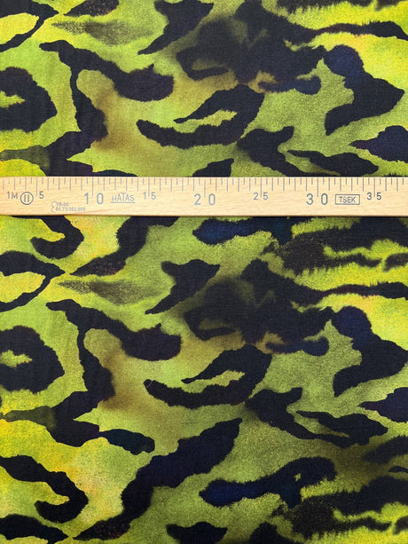 Cotton Knit Printed Green Black