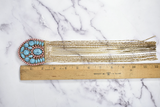 Slider Buckle Turquoise Blue Pink Dangling