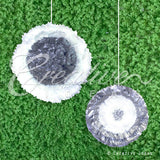 12",16" Metallic Tissue Starburst Flowers-2 Pcs/Set (Silver)