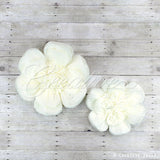 12",16" Tissue Scallop Flowers-2 Pcs/Set (Ivory)