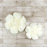 12",16" Tissue Scallop Flowers-2 Pcs/Set (Ivory)