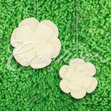 12",16" Tissue Scallop Flowers-2 Pcs/Set (Ivory)