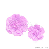 12",16" Tissue Scallop Flowers-2 Pcs/Set (Lavender)