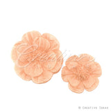12",16" Tissue Scallop Flowers-2 Pcs/Set (Peach)