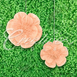 12",16" Tissue Scallop Flowers-2 Pcs/Set (Peach)