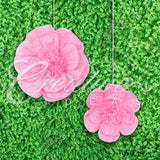 12",16" Tissue Scallop Flowers-2 Pcs/Set (Pink)