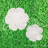 12",16" Tissue Scallop Flowers-2 Pcs/Set (White)