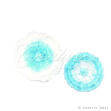 12",16" Tissue Starburst Flowers-2 Pcs/Set (Blue)