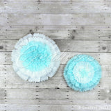 12",16" Tissue Starburst Flowers-2 Pcs/Set (Blue)