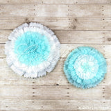 12",16" Tissue Starburst Flowers-2 Pcs/Set (Blue)
