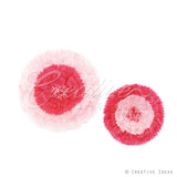 12",16" Tissue Starburst Flowers-2 Pcs/Set (Fuchsia)