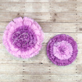12",16" Tissue Starburst Flowers-2 Pcs/Set (Purple)