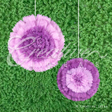 12",16" Tissue Starburst Flowers-2 Pcs/Set (Purple)