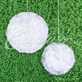 12",16" Tissue Starburst Flowers-2 Pcs/Set (White)