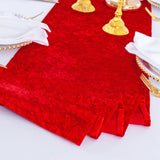 Crushed Velvet Table Runner 13x108 Red