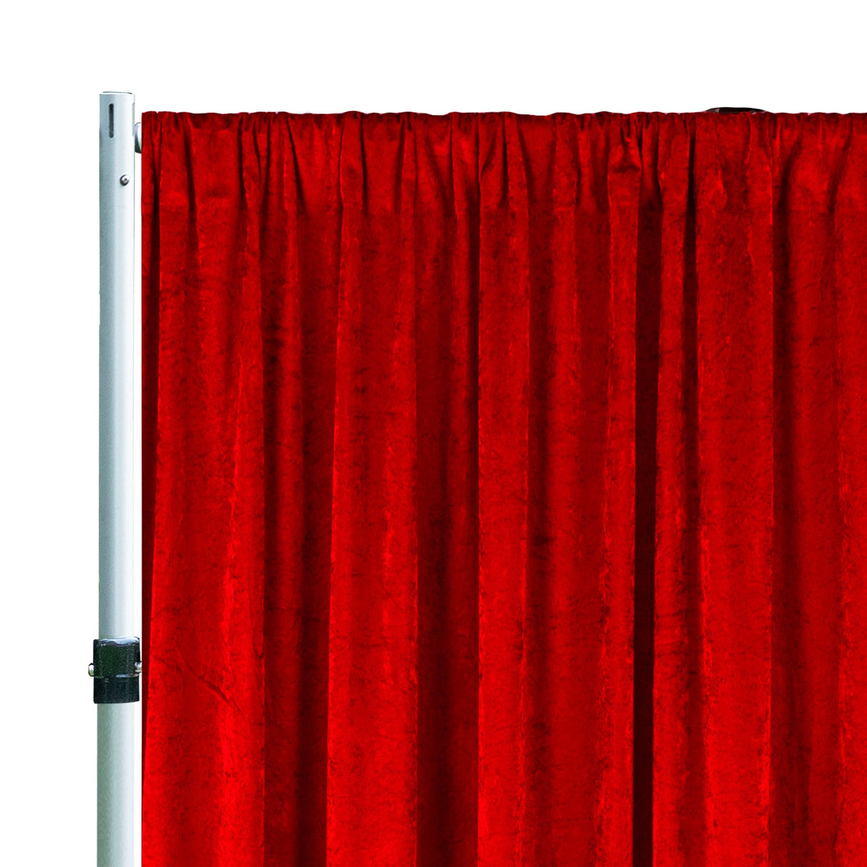 Velvet Backdrop Drape Panel 16 ft x 57 in Red