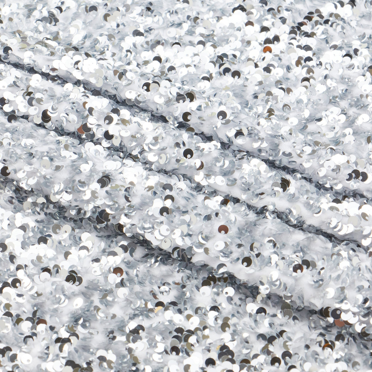 Duchess Stretch Velvet Sequin Polyester Spandex Fabric - Embroidered 3-D Sequins, 46/47" Width (1 Yard)