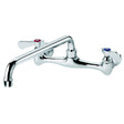 Krowne 8" Wall Mount Kitchen Faucet with Swivel Spout, 12" Spout