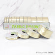 12 Rolls Satin Ribbons Multiple Size & Put-Up (Ivory)