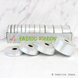 12 Rolls Satin Ribbons Multiple Size & Put-Up (White)