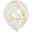 Latex Balloons with Gold Confetti 6 Pack