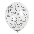 Clear Confetti Balloons 6 Pack
