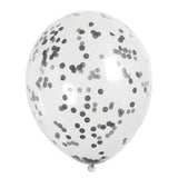 Clear Confetti Balloons 6 Pack