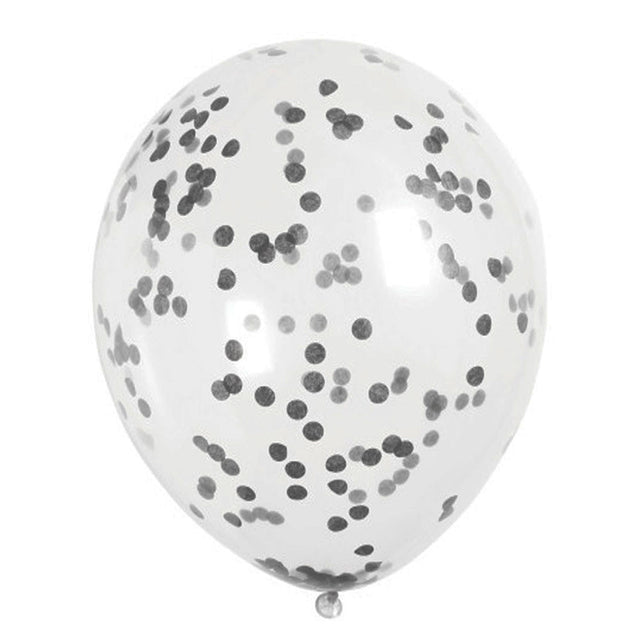 Clear Confetti Balloons 6 Pack