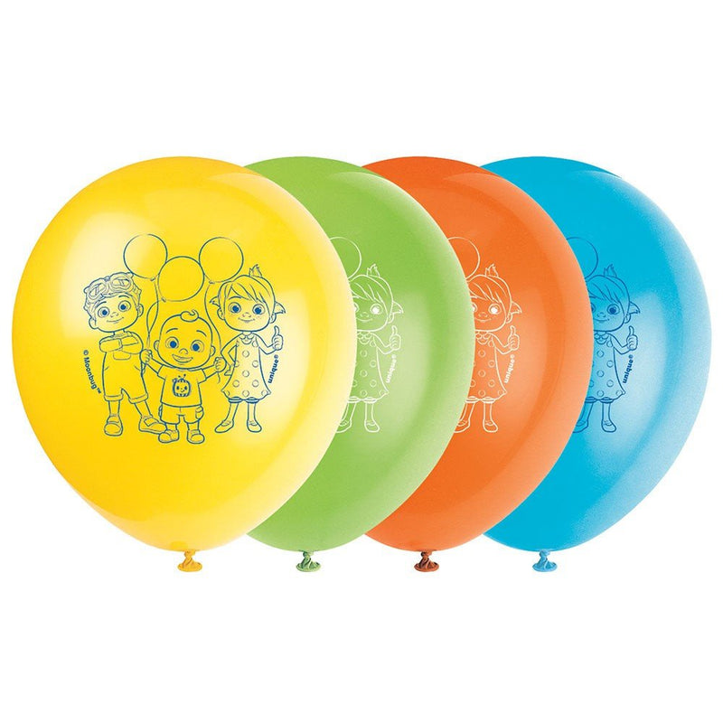Cocomelon Latex Balloons 12 Inch 8 Pack