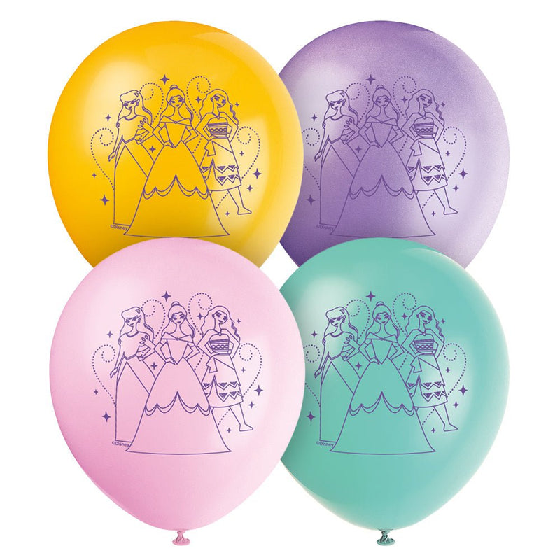 Disney Princess Latex Balloons 12 Inch 8 Pack
