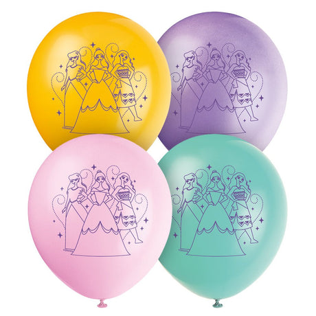 Disney Princess Latex Balloons 12 Inch 8 Pack