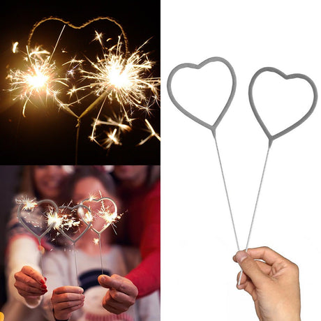 Heart-Shaped Sparklers 6 Pack