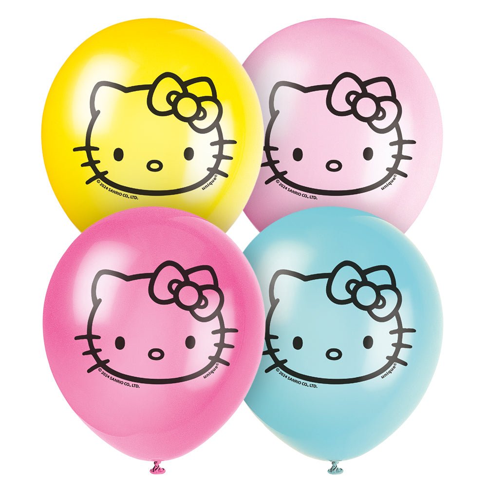 Hello Kitty Latex Balloons 12 Inch 8 Pack