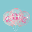 Latex Balloons Girls It's A Girl Confetti 12 Inch