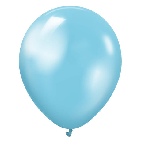 Latex Balloons Kalisan Metallic Pearl Sky Blue