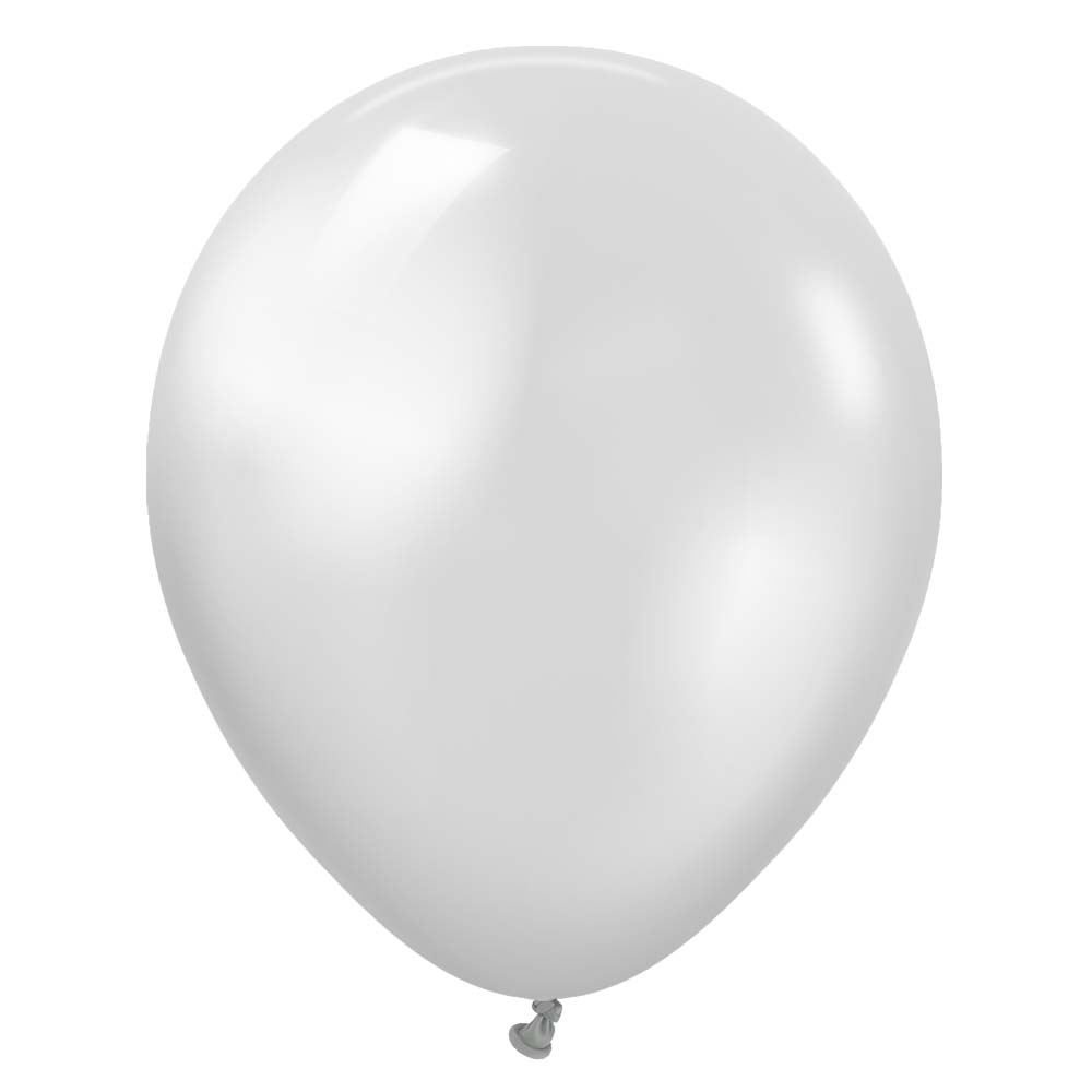 Latex Balloons Kalisan Metallic Silver