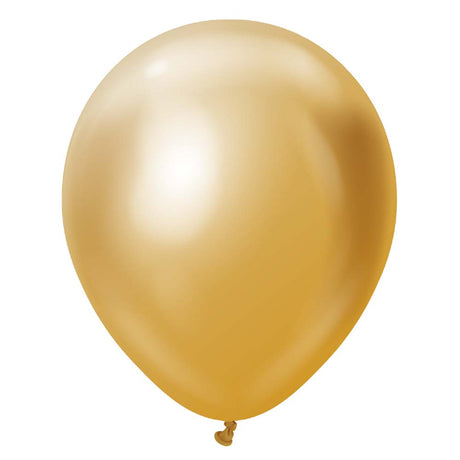 Latex Balloons 12 Inch Kalisan Mirror Gold