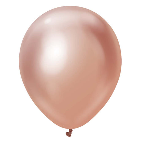 Latex Balloons Kalisan Mirror Rose Gold 12 Inch