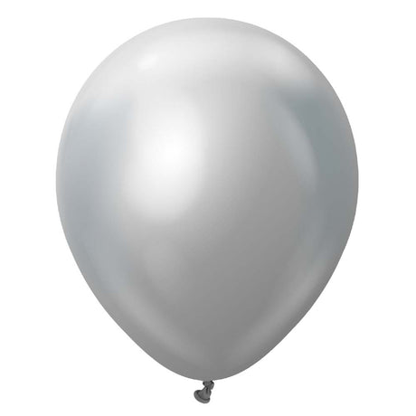 Latex Balloons Kalisan Mirror Silver 12 Inch