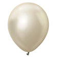 Latex Balloons 12 Inch Kalisan Mirror White Gold