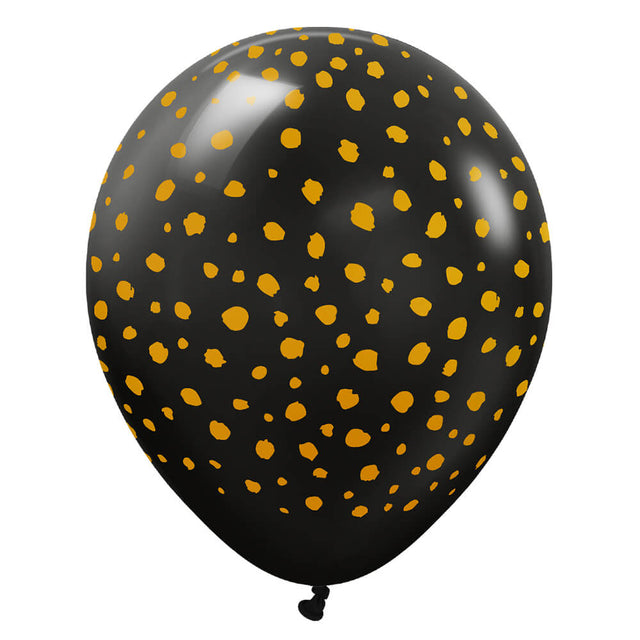 Latex Balloons Safari Cheetah Black Gold Ink