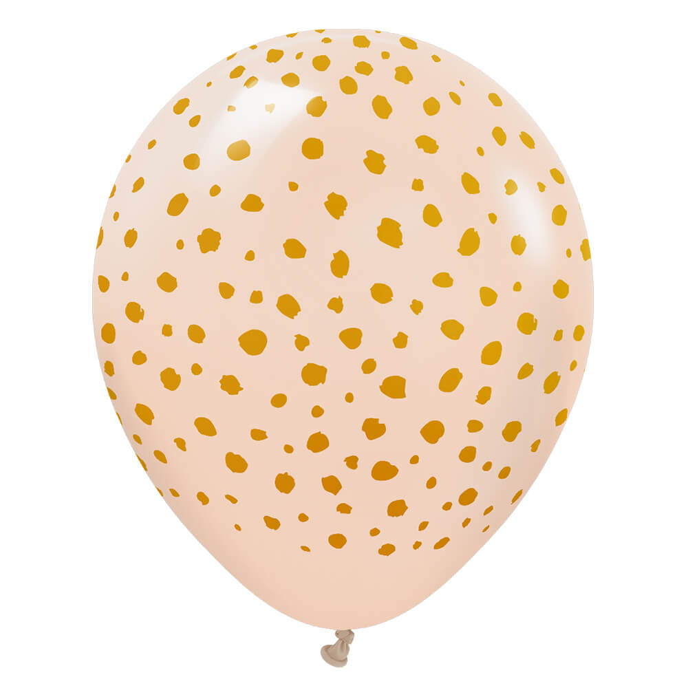Latex Balloons Safari Cheetah Blush Gold Ink