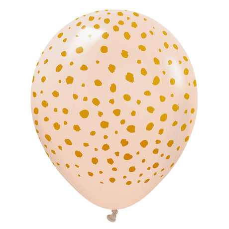 Latex Balloons Safari Cheetah Blush Gold Ink